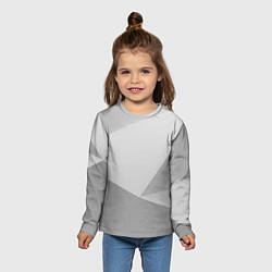 Лонгслив детский Геометрические серые фигуры, цвет: 3D-принт — фото 2