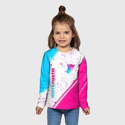 Лонгслив детский Hoffenheim neon gradient style: надпись, символ, цвет: 3D-принт — фото 2