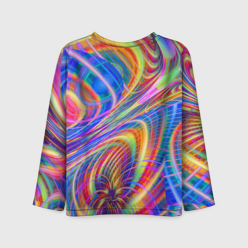 Детский лонгслив Семейка Симпсонов празднуют Новый Год / 3D-принт – фото 2