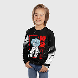 Лонгслив детский Рей Аянами - Евангелион - Eva 00, цвет: 3D-принт — фото 2