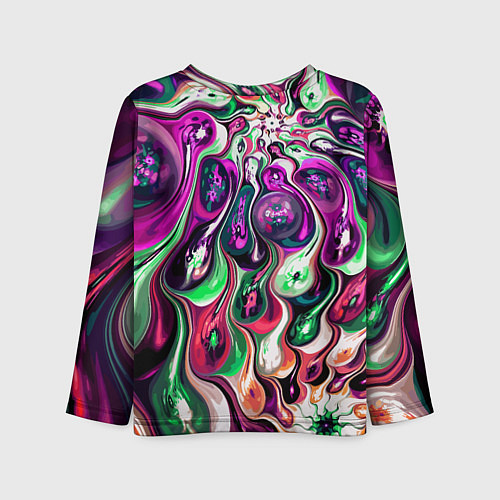 Детский лонгслив Движение вируса / 3D-принт – фото 2