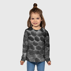 Лонгслив детский Черные камни, цвет: 3D-принт — фото 2