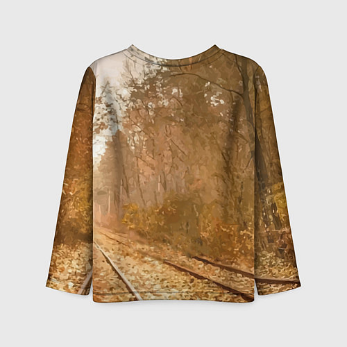 Детский лонгслив Одинокий трамвай - Россия / 3D-принт – фото 2