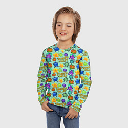 Лонгслив детский Stardew Valley pattern, цвет: 3D-принт — фото 2