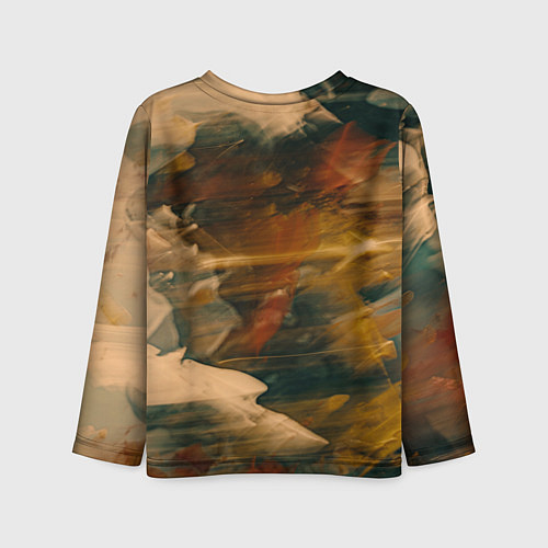 Детский лонгслив Туманные сюрреалистичные краски / 3D-принт – фото 2