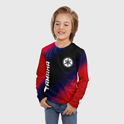 Лонгслив детский Yamaha красный карбон, цвет: 3D-принт — фото 2