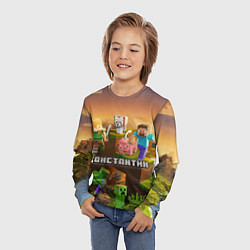 Лонгслив детский Константин Minecraft, цвет: 3D-принт — фото 2