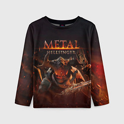 Лонгслив детский Полудемон Metal Hellsinger, цвет: 3D-принт
