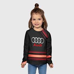 Лонгслив детский Audi абстракция карбон, цвет: 3D-принт — фото 2