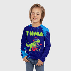 Лонгслив детский Тима рокозавр, цвет: 3D-принт — фото 2