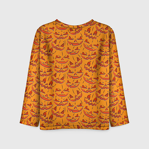 Детский лонгслив Halloween Pumpkin Pattern / 3D-принт – фото 2