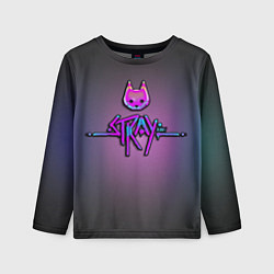 Детский лонгслив Stray logo neon