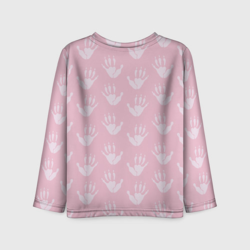 Детский лонгслив Лапки опоссума розовые / 3D-принт – фото 2
