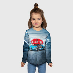 Лонгслив детский Бугатти - мощь, престиж, мечта!, цвет: 3D-принт — фото 2