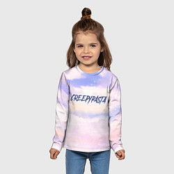 Лонгслив детский CreepyPasta sky clouds, цвет: 3D-принт — фото 2