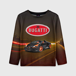 Детский лонгслив Bugatti на ночной дороге