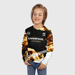 Лонгслив детский Liverpool legendary sport fire, цвет: 3D-принт — фото 2