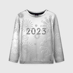 Детский лонгслив Новый год 2023 в снежинках