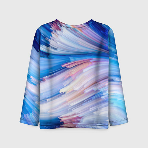 Детский лонгслив Красочные линии / 3D-принт – фото 2