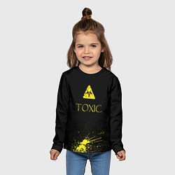 Лонгслив детский TOXIC - Биологическая опасность, цвет: 3D-принт — фото 2