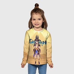 Лонгслив детский Сайно в пустыне - Геншин импакт, цвет: 3D-принт — фото 2