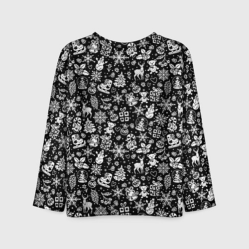 Детский лонгслив Merry Christmas! Rabbit with cookies / 3D-принт – фото 2