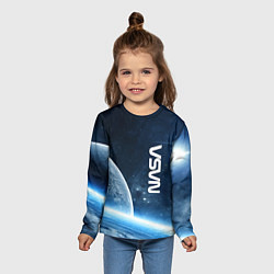 Лонгслив детский Космическое пространство - NASA, цвет: 3D-принт — фото 2