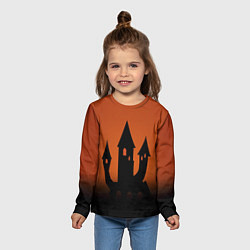 Лонгслив детский Halloween - замок ведьм, цвет: 3D-принт — фото 2