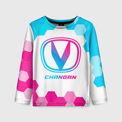 Лонгслив детский Changan neon gradient style, цвет: 3D-принт