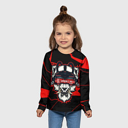 Лонгслив детский Голова монстра в киберочках, цвет: 3D-принт — фото 2