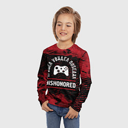 Лонгслив детский Dishonored пришел, увидел, победил, цвет: 3D-принт — фото 2
