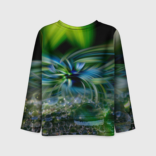 Детский лонгслив Манитные поля - абстракция / 3D-принт – фото 2