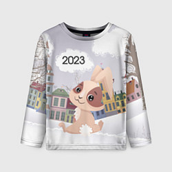 Детский лонгслив Милый зайчик 2023