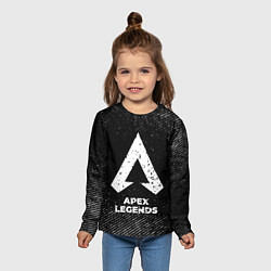 Лонгслив детский Apex Legends с потертостями на темном фоне, цвет: 3D-принт — фото 2