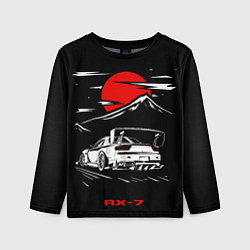 Лонгслив детский Мазда RX - 7 JDM Style, цвет: 3D-принт