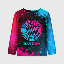 Лонгслив детский Bayern - neon gradient, цвет: 3D-принт