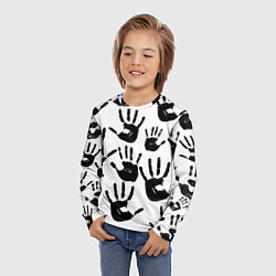 Лонгслив детский Отпечатки рук, цвет: 3D-принт — фото 2