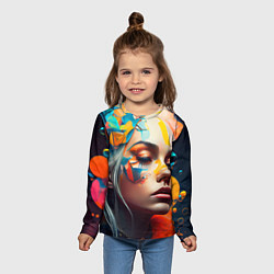 Лонгслив детский Фантастическая девушка, цвет: 3D-принт — фото 2