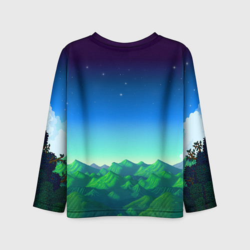 Детский лонгслив Горы Stardew Valley / 3D-принт – фото 2