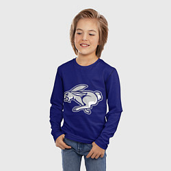 Лонгслив детский Бегущий кролик, цвет: 3D-принт — фото 2