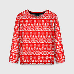 Детский лонгслив New Years winter pattern