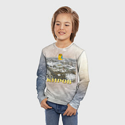 Лонгслив детский Киров - Площадь Лепсе зимой, цвет: 3D-принт — фото 2