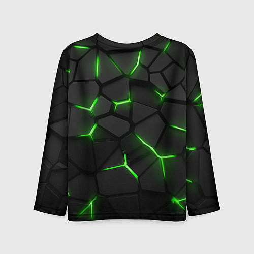 Детский лонгслив Razer neon logo / 3D-принт – фото 2
