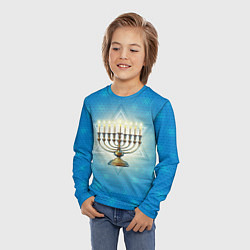 Лонгслив детский Ханука праздник света, цвет: 3D-принт — фото 2