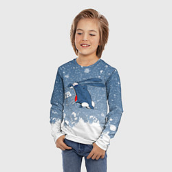 Лонгслив детский Напряженный зайка, цвет: 3D-принт — фото 2