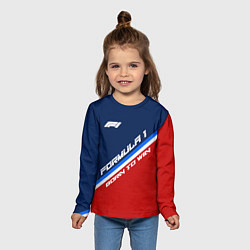 Лонгслив детский Формула 1 - рожденный побеждать, цвет: 3D-принт — фото 2