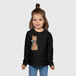 Лонгслив детский Yakuza cat, цвет: 3D-принт — фото 2