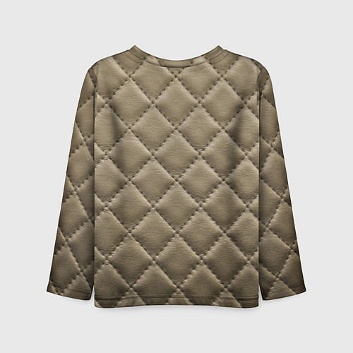 Детский лонгслив Стёганая кожа - fashion texture / 3D-принт – фото 2