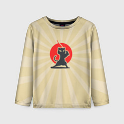 Детский лонгслив Кот-ниндзя