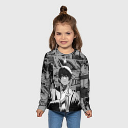 Лонгслив детский Аки Хаякава - страницы манги, цвет: 3D-принт — фото 2
